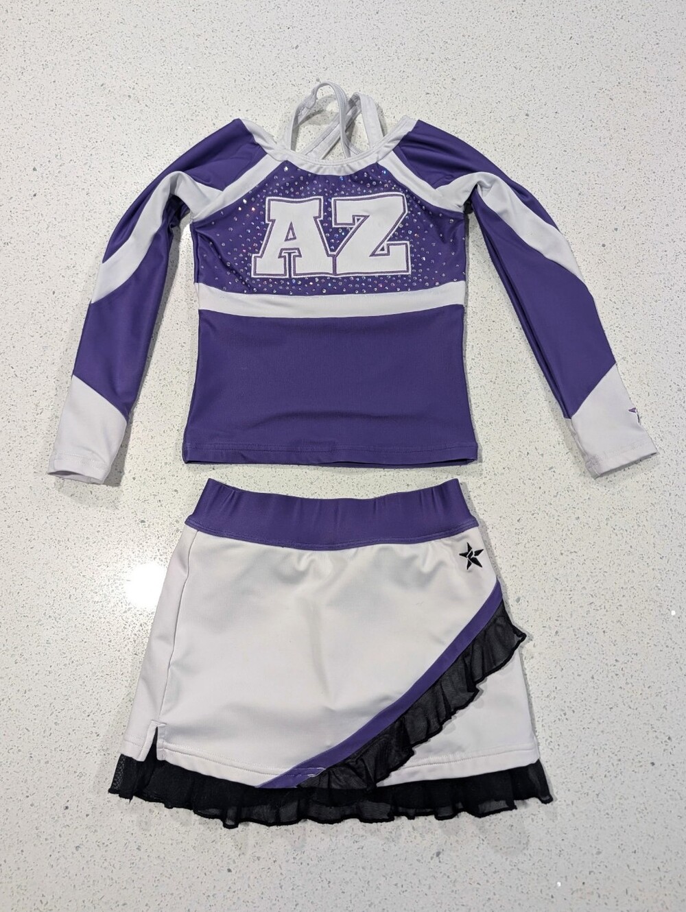 REAL Rebel Athletics ALLSTAR Cheer Uniform Cheerleading ELITE All Star Top Skirt
